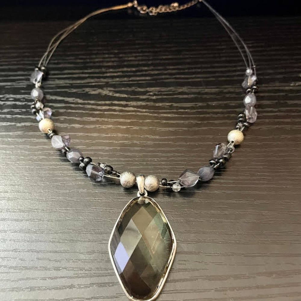 Black and Gray Statement Necklace
